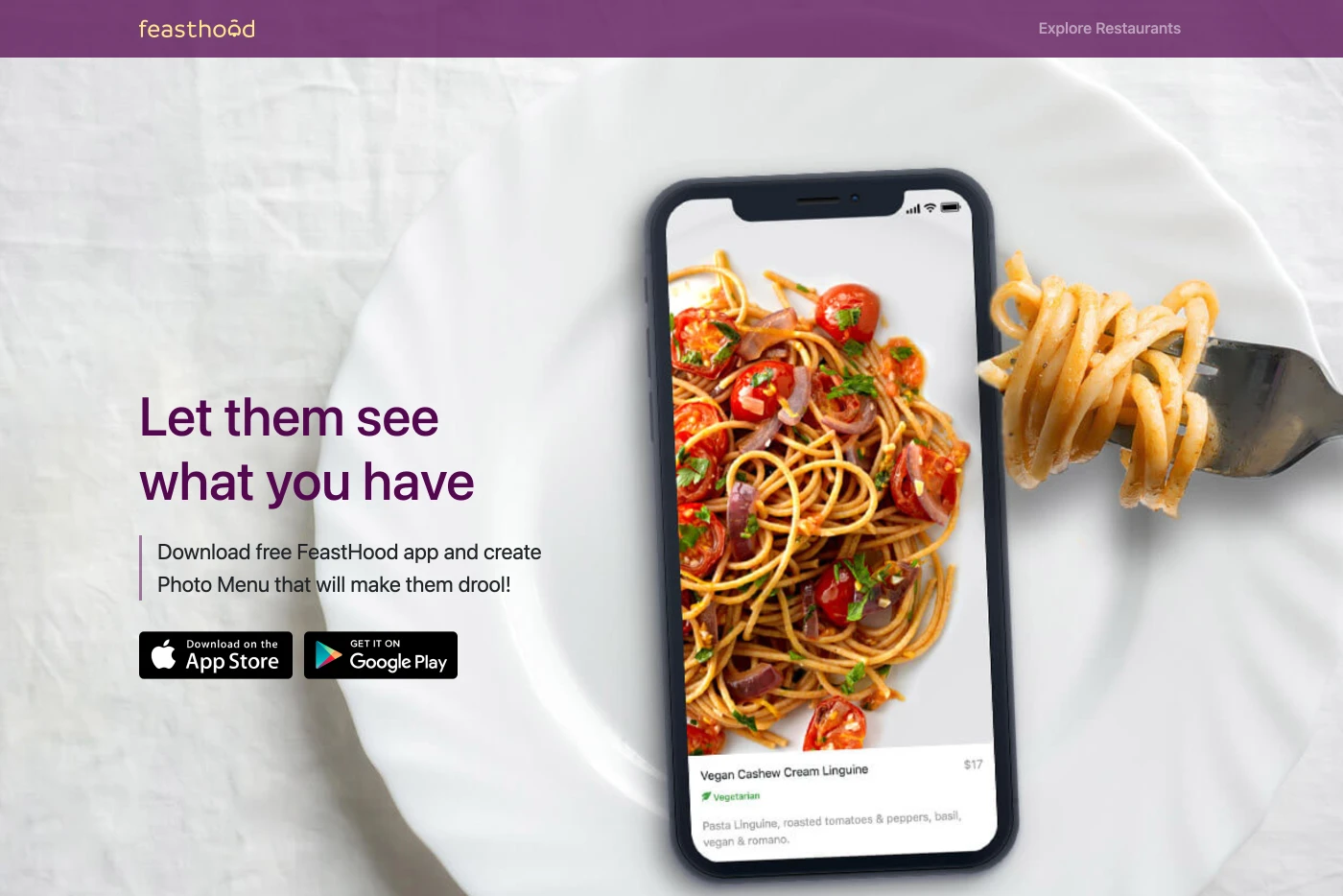 Feasthood website — local business web design Sarasota by WebsiteSRQ