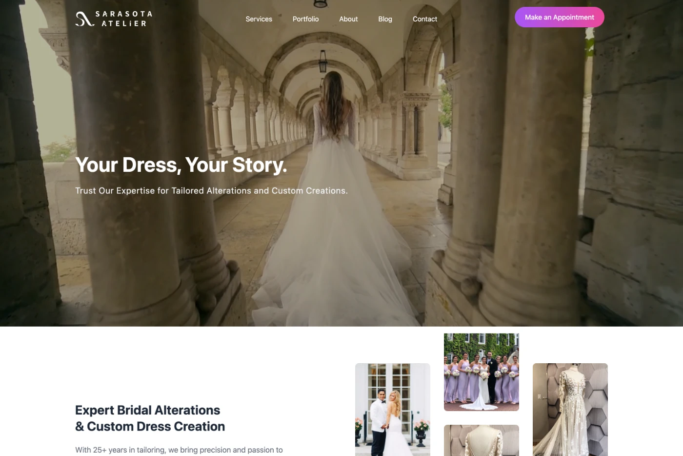 Sarasota Atelier website — local business web design Sarasota by WebsiteSRQ